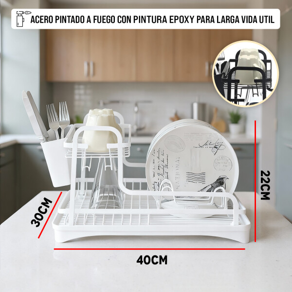 Escurridor Seca Platos Acero 2 Niveles Secador Con Bandeja Cocina Mesada Imback Color Blanco Escurridor Seca Platos Acero 2 Niveles Secador Con Bandeja Cocina Mesada Imback Color Blanco