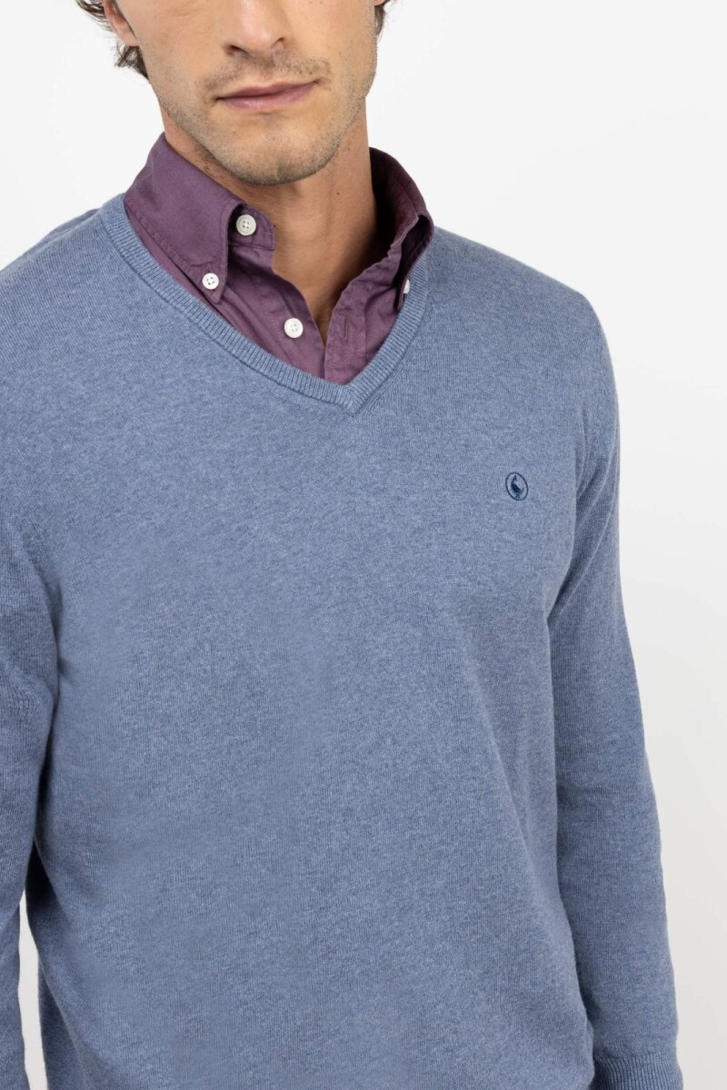 Jersey Cuello Pico El Ganso Azul Medio