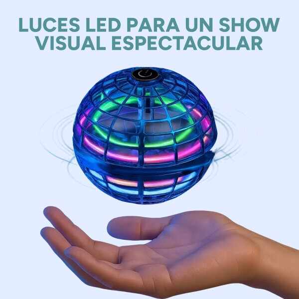 Bola Voladora Magica C/ Luces Spinner Drone Boomerang Color Azul