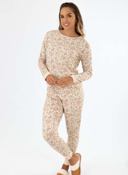 Pijama frida peach Blanco