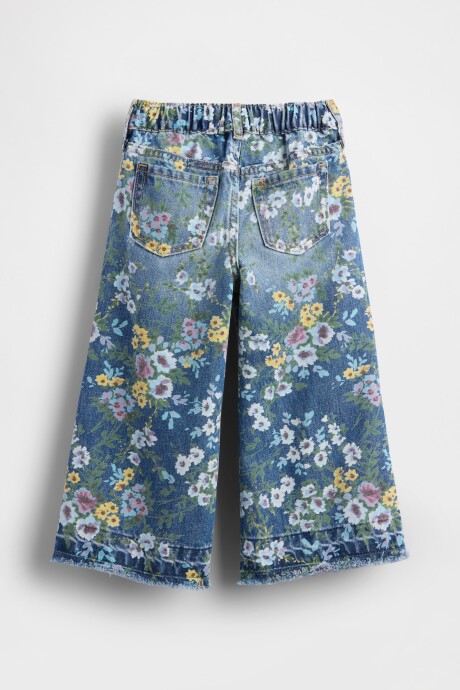 Jean Baggy Floral Toddler Niña Floral Print