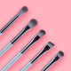 Brocha para ojos con estuche 5pcs plateado