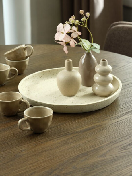 Bandeja decorativa JENSUFFE Ø30xH3 cm beige Bandeja decorativa JENSUFFE Ø30xH3 cm beige