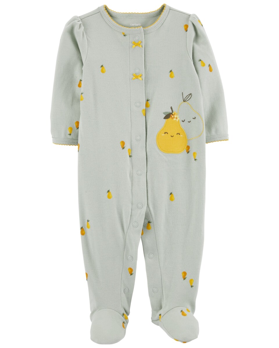 Pijama con Pie Diseño Peras de Algodón 