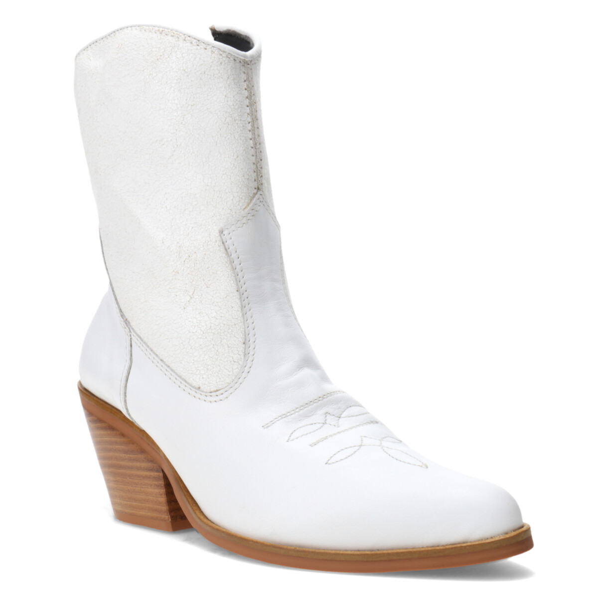 Bota DALAI tejana de cuero MissCarol - White 