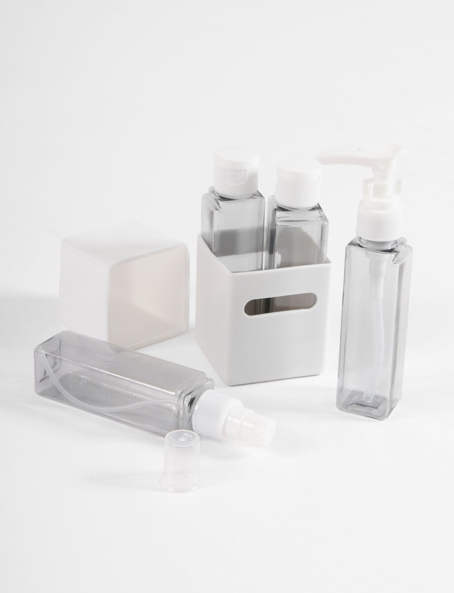 Set de frascos de viaje 4 pcs - gris 