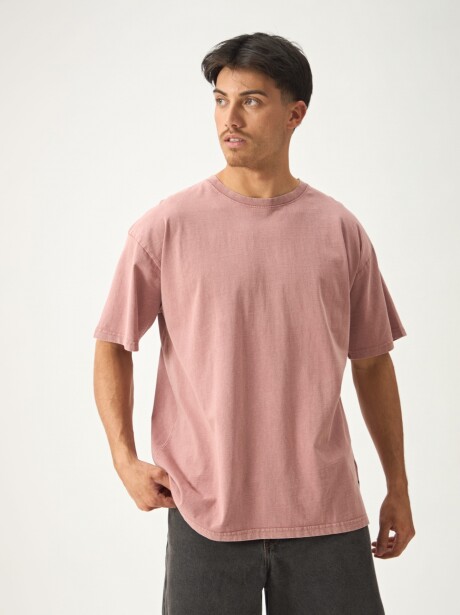 REMERA STONE WASH ROSA