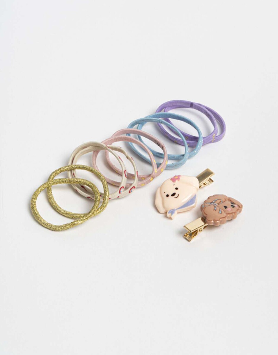 Sets Pelo Infantiles Animalito - Combinacion Multicolor 