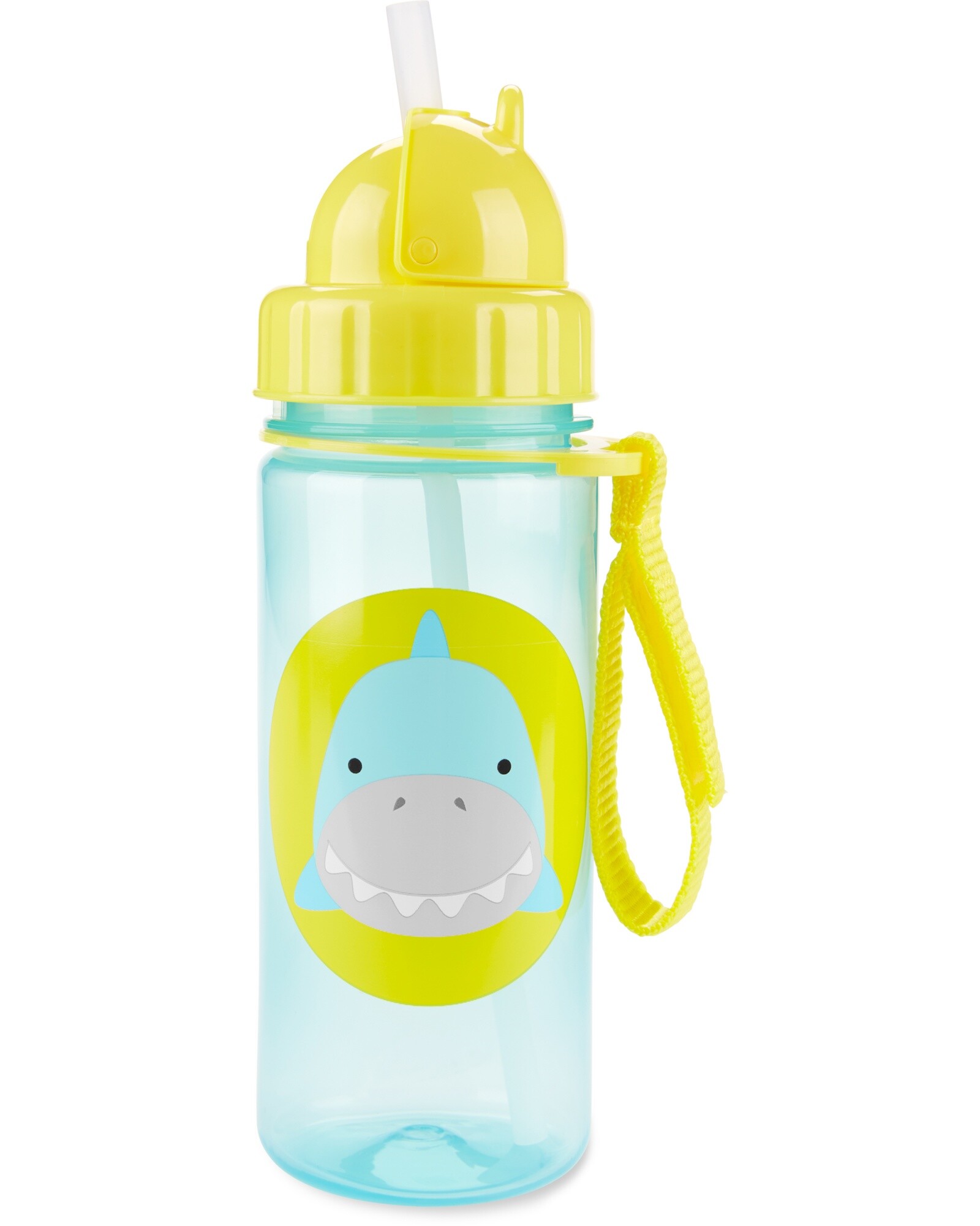 Botella Para Niños Con Sorbito Diseño Tiburón Sin color