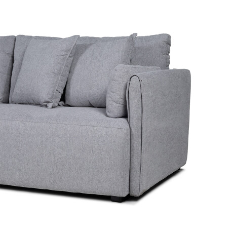 Sofá Torino - Tela Microfibra - 3 cuerpos 3A-342 (Gris)
