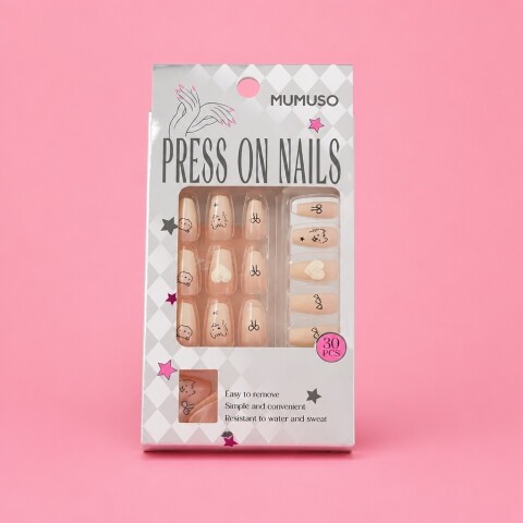 UÑAS POSTIZAS PRESS ON COLECCIÓN MOONLIGHT (CORAZÓN AMOROSO) UÑAS POSTIZAS PRESS ON COLECCIÓN MOONLIGHT (CORAZÓN AMOROSO)