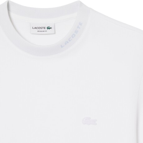 REMERA LACOSTE JACQUARD BRANDED White