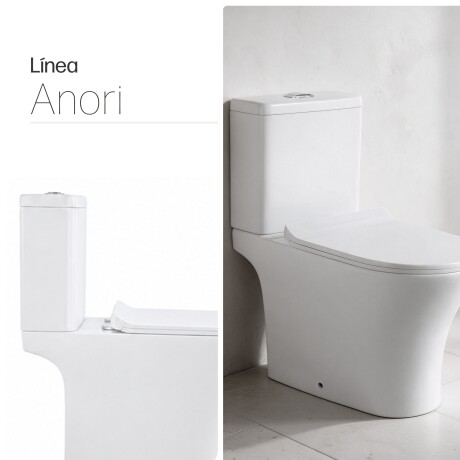 JUEGO DE INODORO MOCHILA Y TAPA SERIE ANORI BLANCO