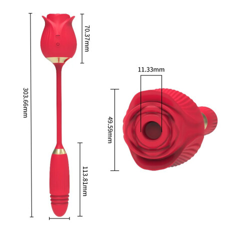 Vibrador Estimulador Clítoris Silicona Rose con Plug Anal Vibrador Estimulador Clítoris Silicona Rose con Plug Anal