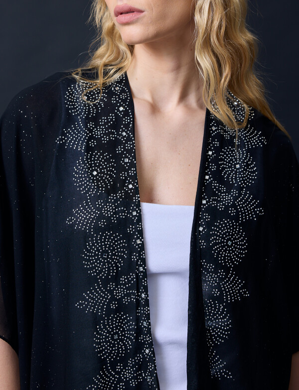 Kimono Noche NEGRO/PLATEADO
