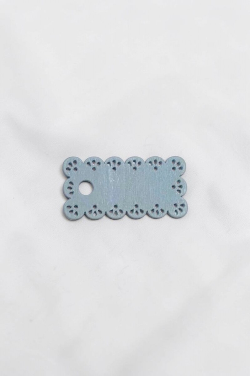 Tarjeta perforada 3x3 cm. - CELESTE 