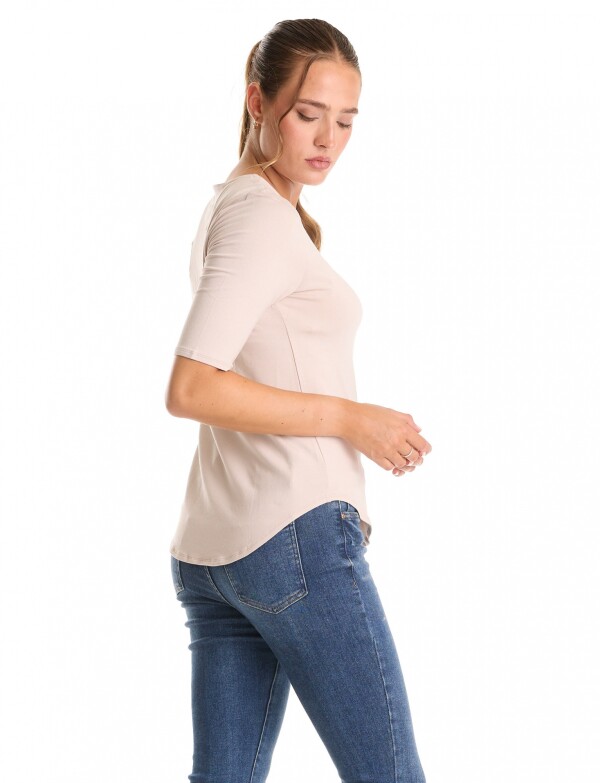 Remera Basica BEIGE CLARO