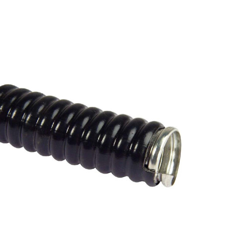 Caño hierro flexible c/funda PVC negro Ø7/8" ext. CO6322