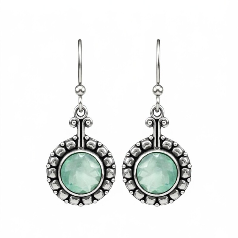 Caravanas círculo calcedonia - plata 925 - calzedonia - CA8440 conpiedra