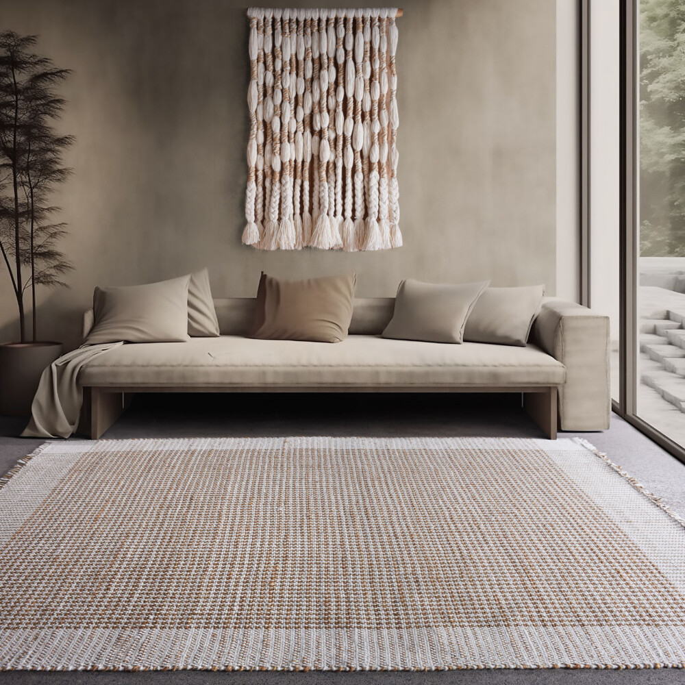 ALFOMBRA NATURAL/BEIGE YUTE Y LANA EOGHAN