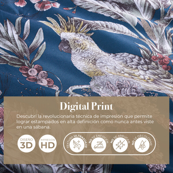 JUEGO DE SABANAS LANCASTER DIGITAL PRINT PAPAGAYO QUEEN