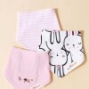 Set baberos bandana x3 conejo rosado
