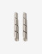 Aros Colgantes Largos Metal Aros Colgantes Largos, Espiral - Plateado Rodio