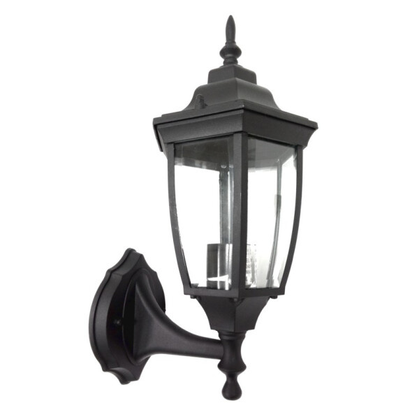 Farol colonial negro pared 6caras curvas norte 60W AI6124