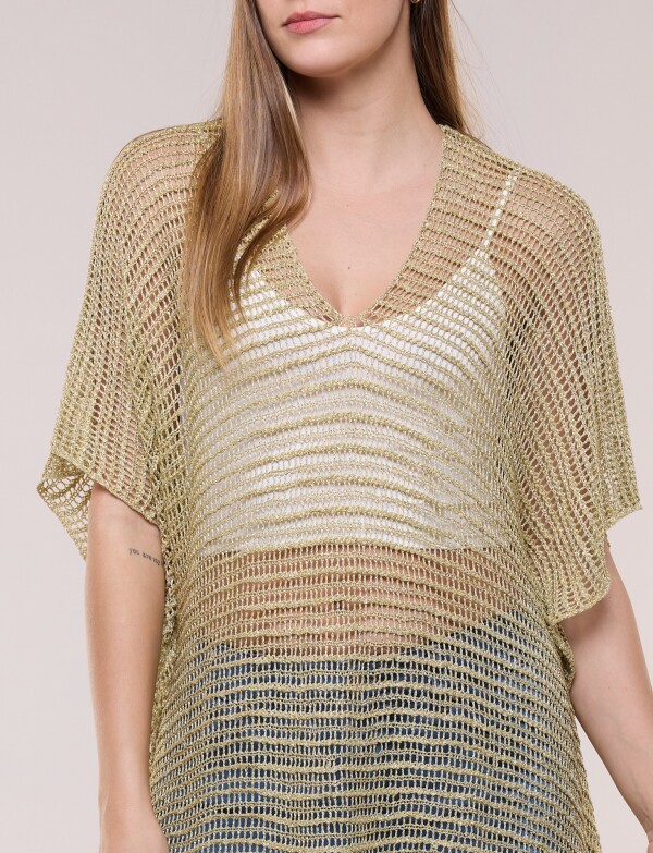 Poncho Calado Lurex DORADO