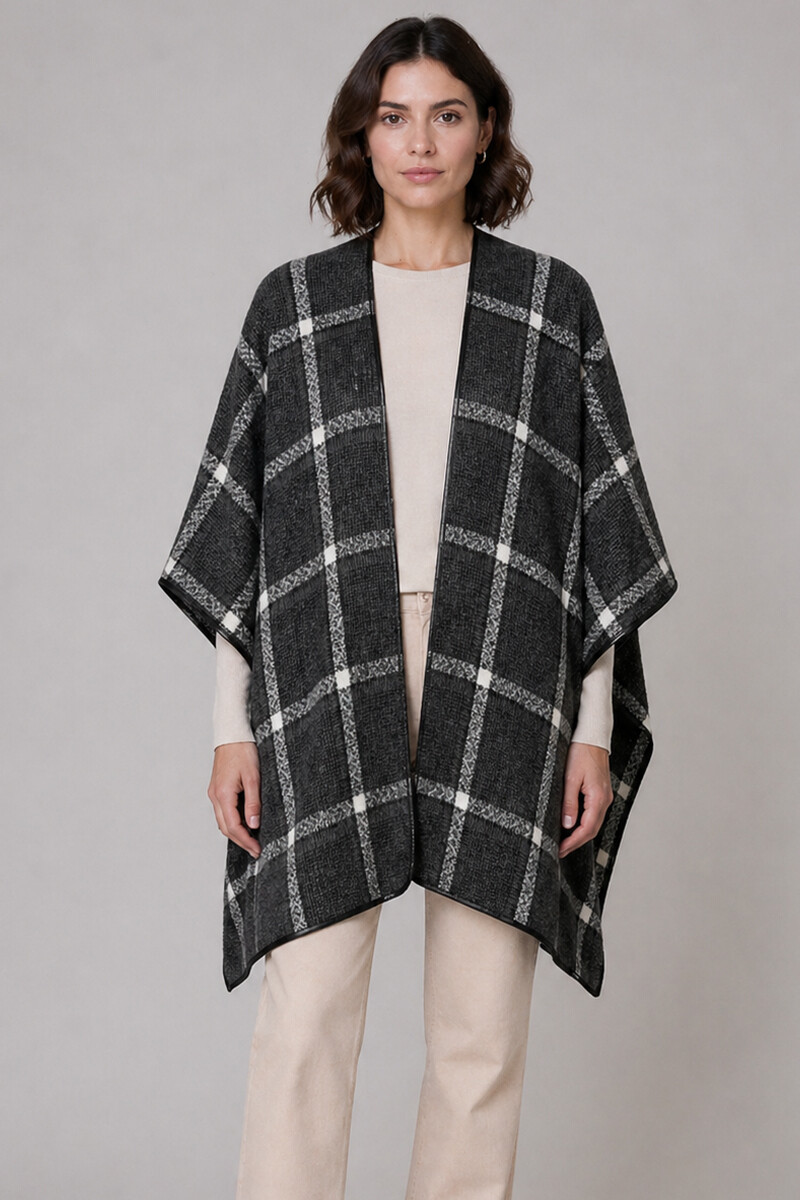 Ruana Camelia - Estampa gris 