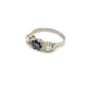 Anillo Estilo Antiguo En Platino Con Brillantes Y Zafiros Anillo Estilo Antiguo En Platino Con Brillantes Y Zafiros