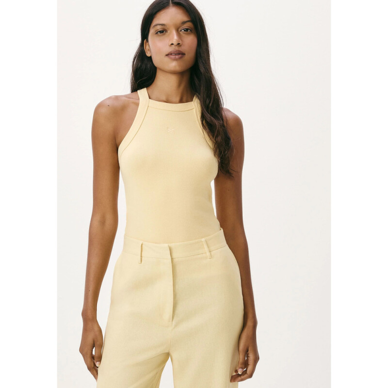 CAMISETA REGATA FEM AMARELO CLARO