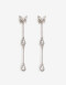 Aros Colgantes Cortos Metal Aros Argolla Metal Mariposa - Plateado Rodio
