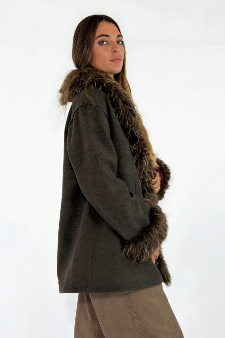 CHAQUETA CANNES MIDI Marron