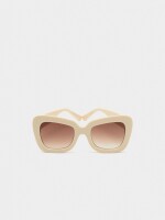 Gafas De Sol De Mariposa beige