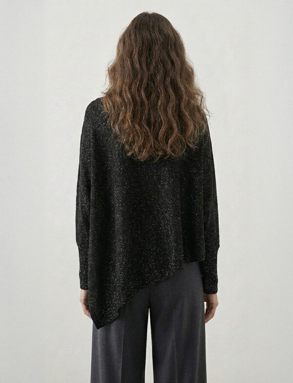 Poncho Asimetrico NEGRO