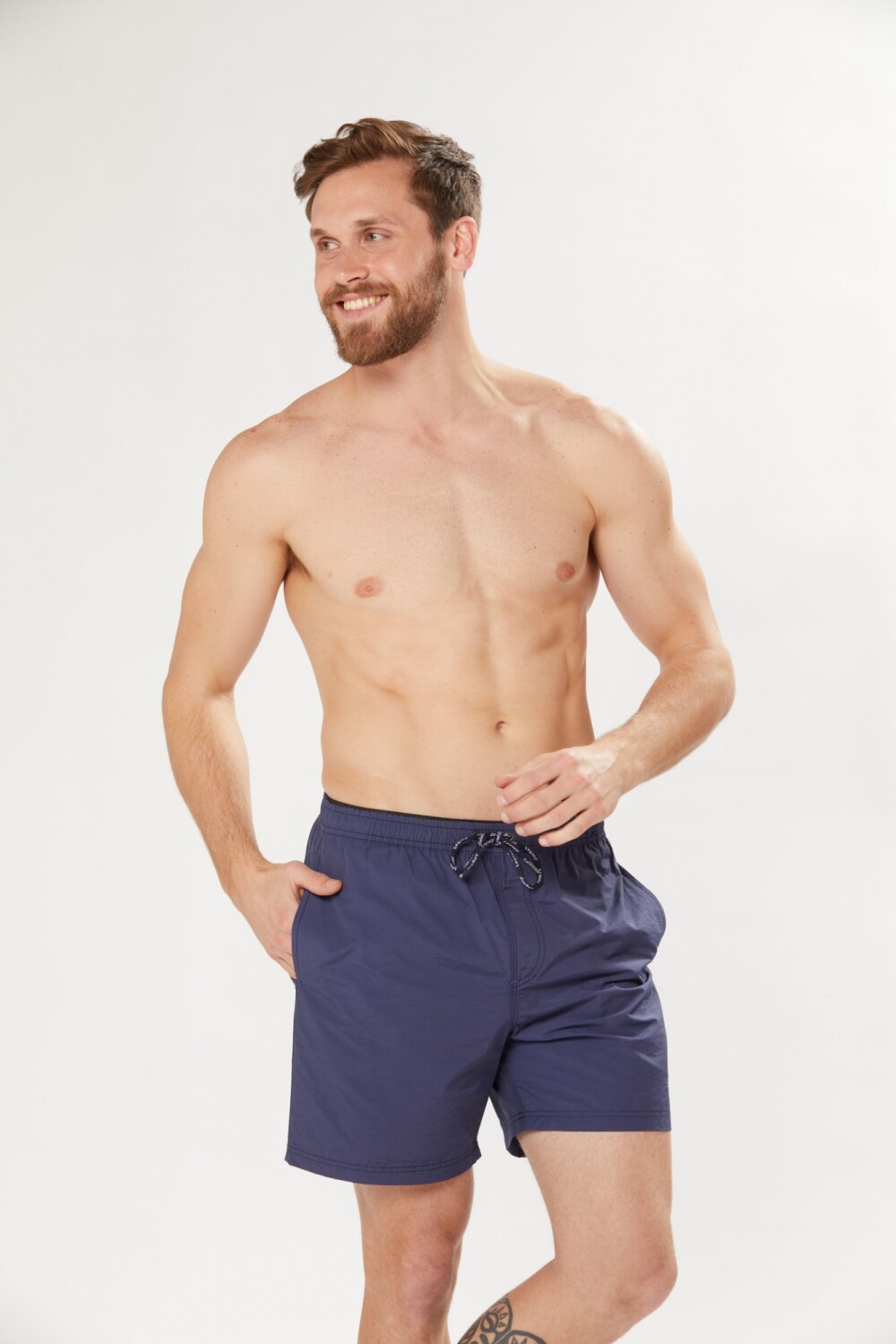 SHORT DE BAÑO LISO Piedra