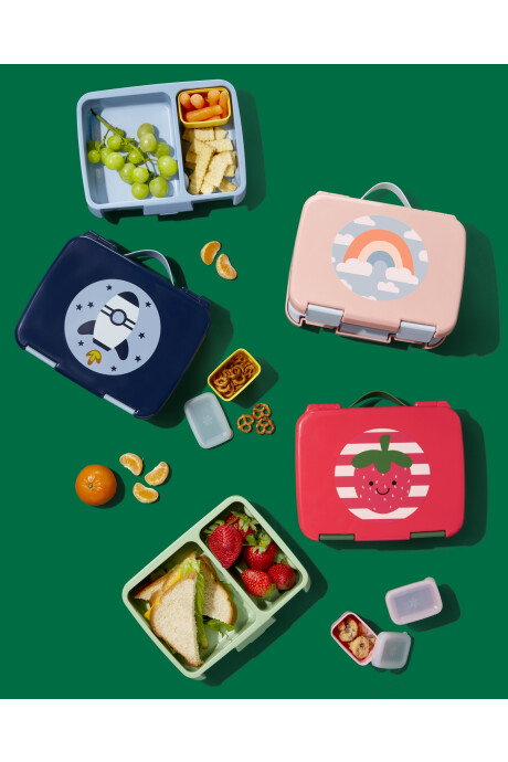 Lonchera caja bento, diseño arcoíris Sin color