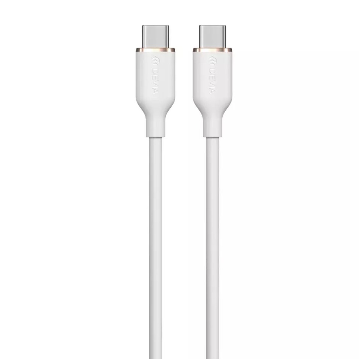 CABLE USB-C A USB-C SILICONE PD 3A 1.2M JELLY SERIES White