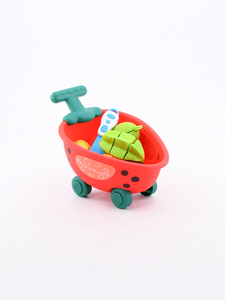 CARRITO COMPRAS CON FRUTAS MULTICOLOR