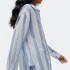 CAMISA ML FEM CELESTE A RAYAS