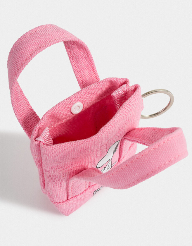 Llavero Llavero Y Charm Mini Cartera "snoopy" - Fucsia Claro