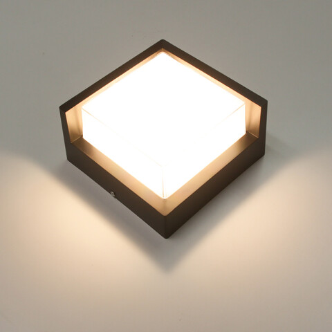 Lámpara de pared LED cuadrada IP65 12W luz neutra IX4544X