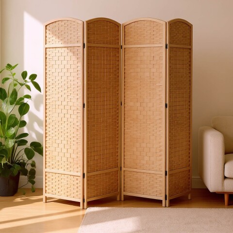 Biombo Divisor Separador Ambientes 4 Paneles Rattan 180m Rattan Imback Color Marron Claro Biombo Divisor Separador Ambientes 4 Paneles Rattan 180m Rattan Imback Color Marron Claro