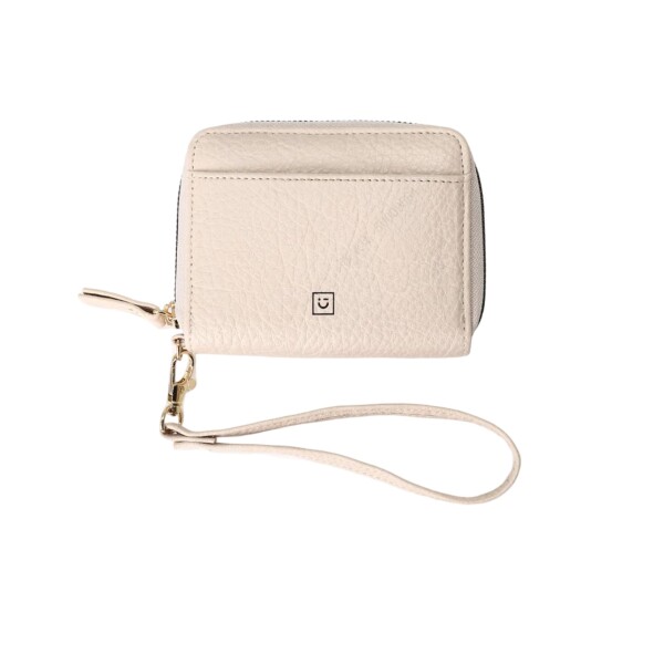 Billetera corta beige
