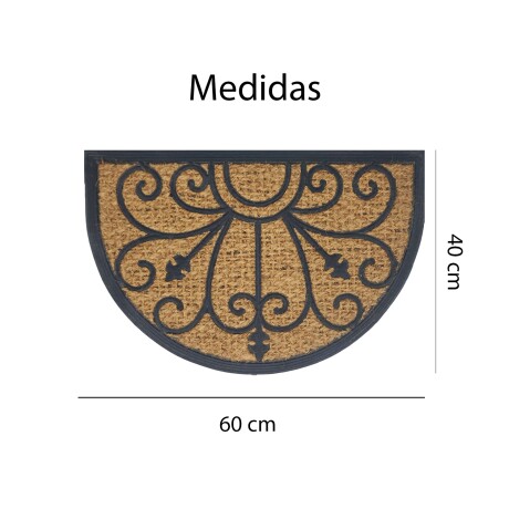 Alfombra Puerta Entrada Felpudo Coco Goma 40X60 Arabesco