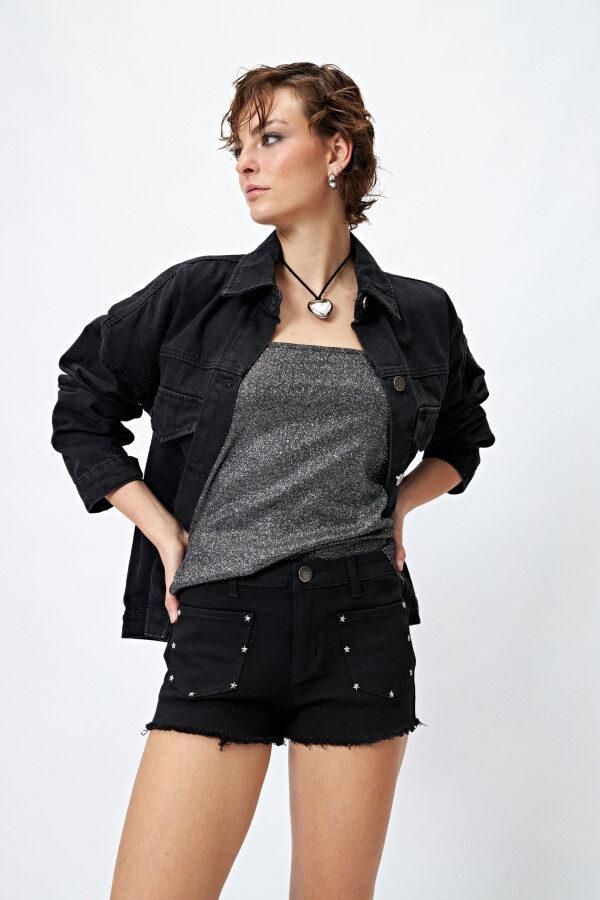 SHORT STARDUST Negro