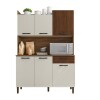 Kits Cocina Génova Nogueira/Off White/CP Ripado Kits Cocina Génova Nogueira/Off White/CP Ripado