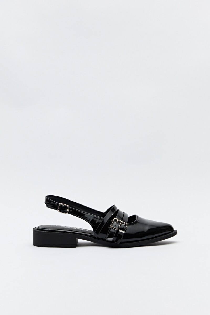 ZUECO FROGS Charol Negro
