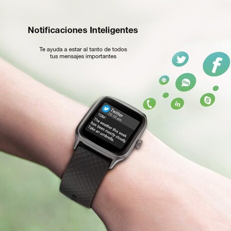 Reloj Inteligente Smartwatch Estilo de Vida y Fitness EW1 Negro